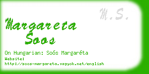 margareta soos business card